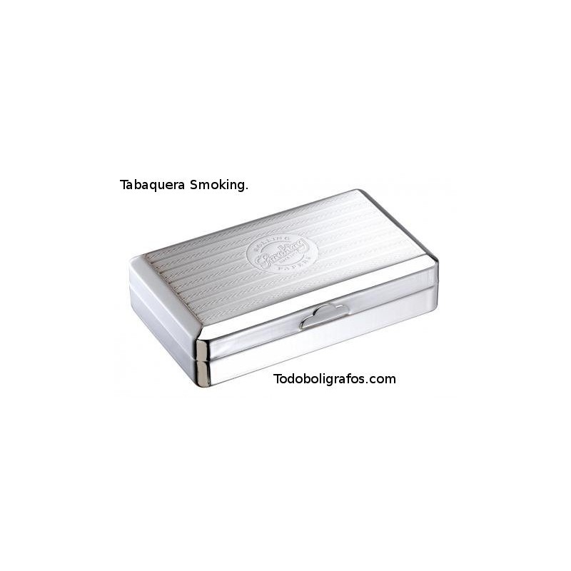 1 tabaquera Smoking + librito smoking  regalo. Realizada en acero.