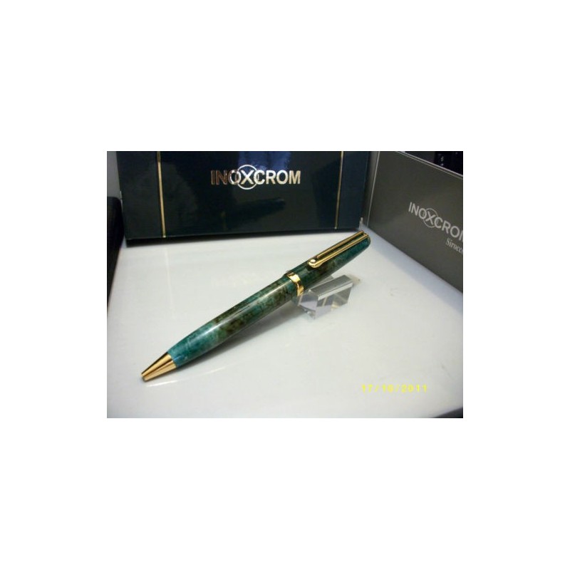 Boligrafo Inoxcrom Sirocco green marble  GT.