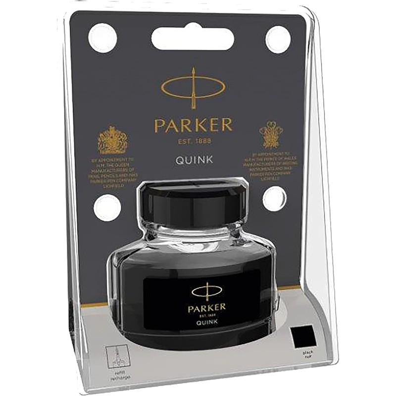 Botella de Tinta  Parker  color negro.