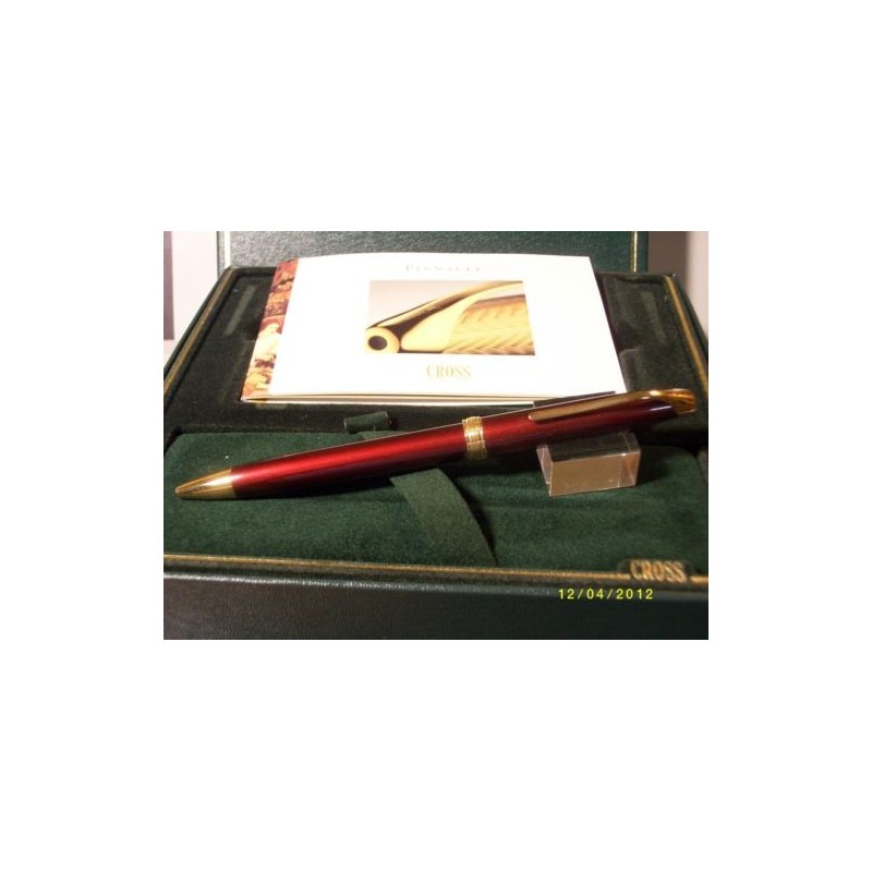 Boligrafo Cross Pinnacle Burdeos metalizado. Nuevo a estrenar.