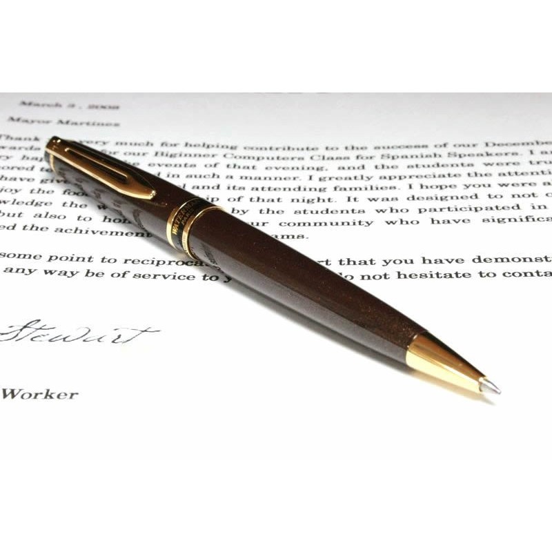 Boligrafo Waterman Expert Laque Brown.