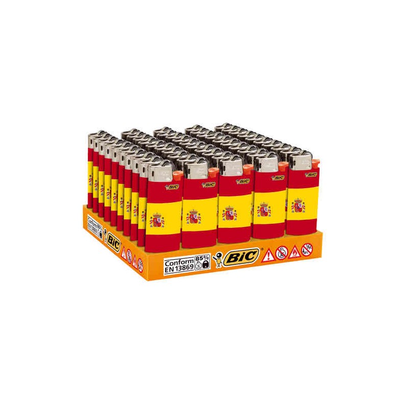 Minibic  España . Mod. J 25 caja de 50 encendedores  SOLO 3 CAJAS DISPONIBLES.