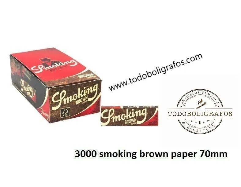 Smoking - Papel de fumar - Smoking brown regular - Papel para liar corto natural fino
