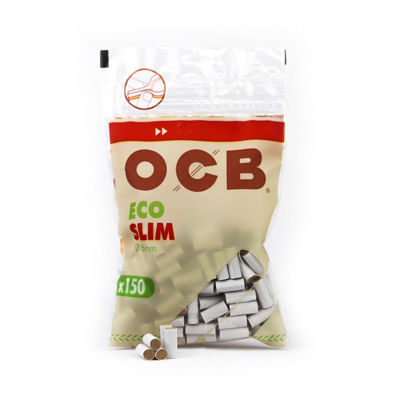 10 bolsas de Filtros Ocb Eco Slim Organicos 150 filtros por bolsa. total 1500 filtros,