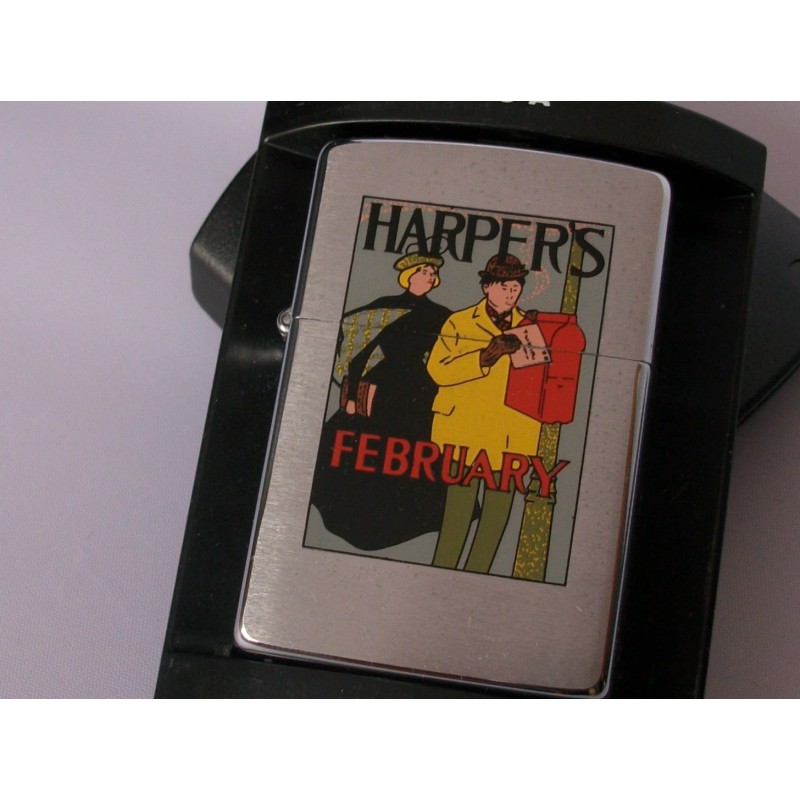 Antiguo Mechero Zippo. Harpers February. Nuevo .