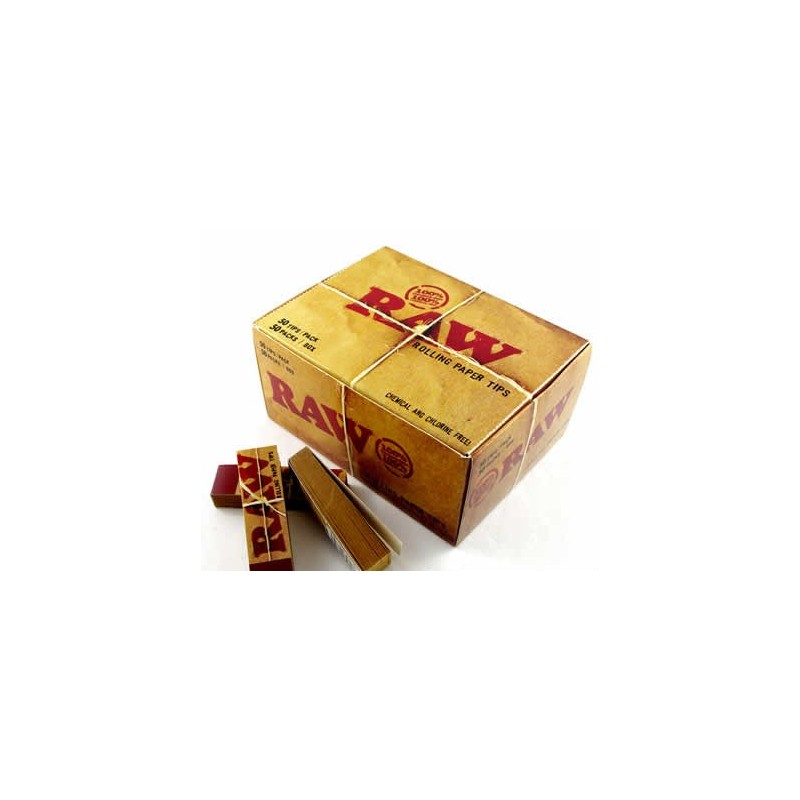 Filtros de Cartón Raw Tips   caja de 50 libritos filtros enrollables.