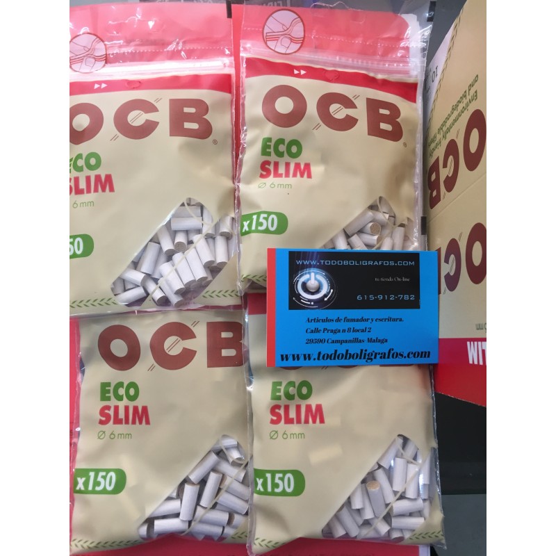 3000 filtros Ocb organicos  ECO Slim 6 mms.   20 bolsas.