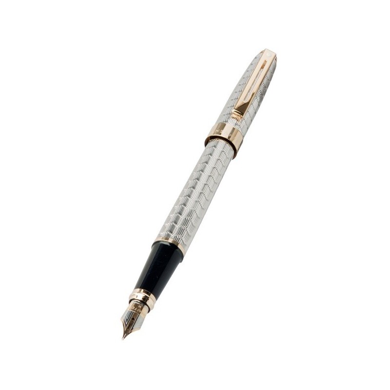 Pluma Sheaffer Prelude labrada , silver plated.   Ultima unidad.