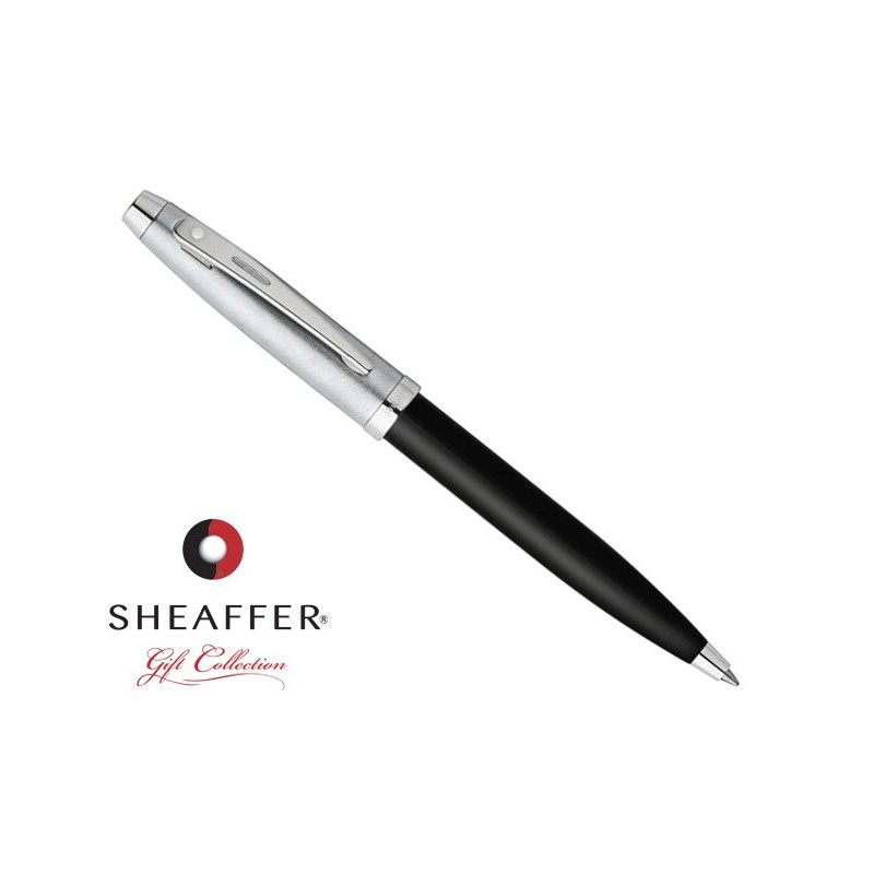 Elegante Boligrafo Sheaffer 100 laca Negra-Acero.