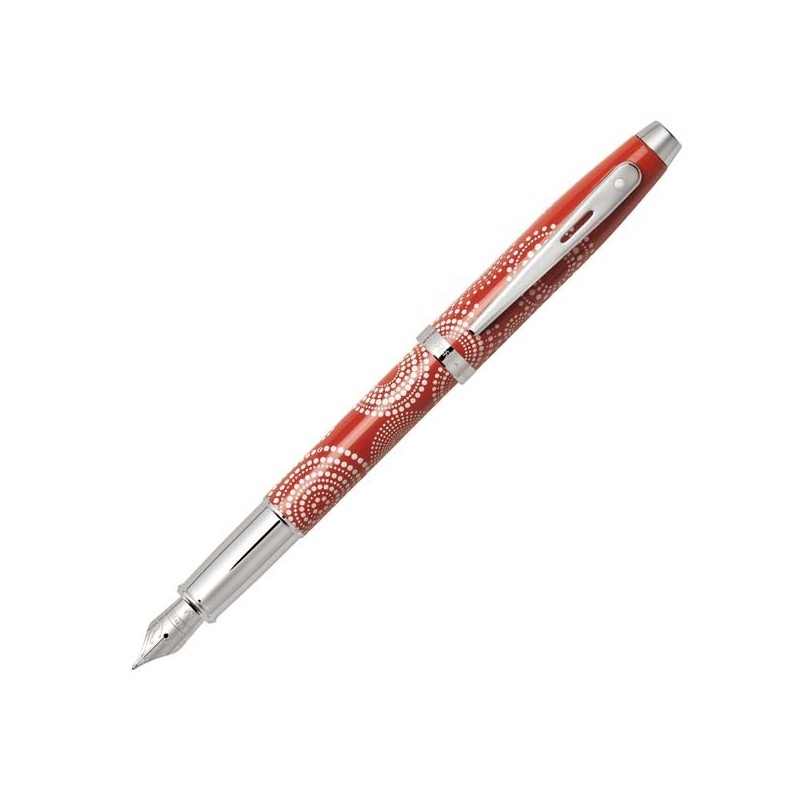 Pluma Sheaffer Gift Collection 100. Diseño Pattern color rojo brillante.