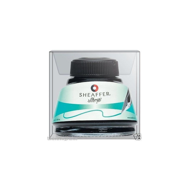 Botella tintero Sheaffer Skrip tinta color turquesa para plumas estilograficas .