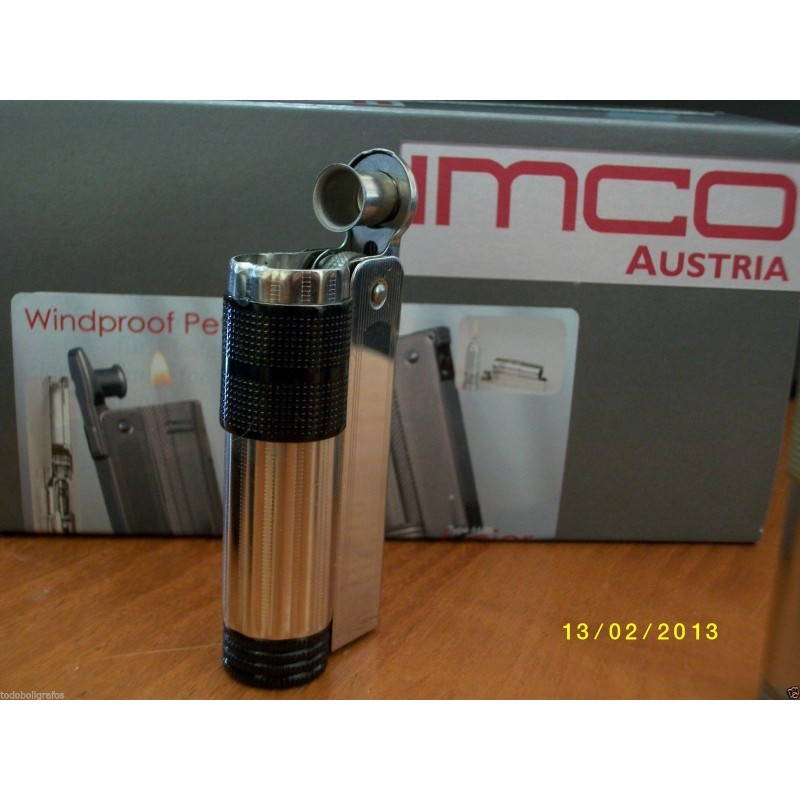 MECHERO de gasolina  IMCO MARTILLO Triplex 6700 Super Lighter, Pipe, Cigarette, NEW,NEU . Cromado y negro. Made In Austria -