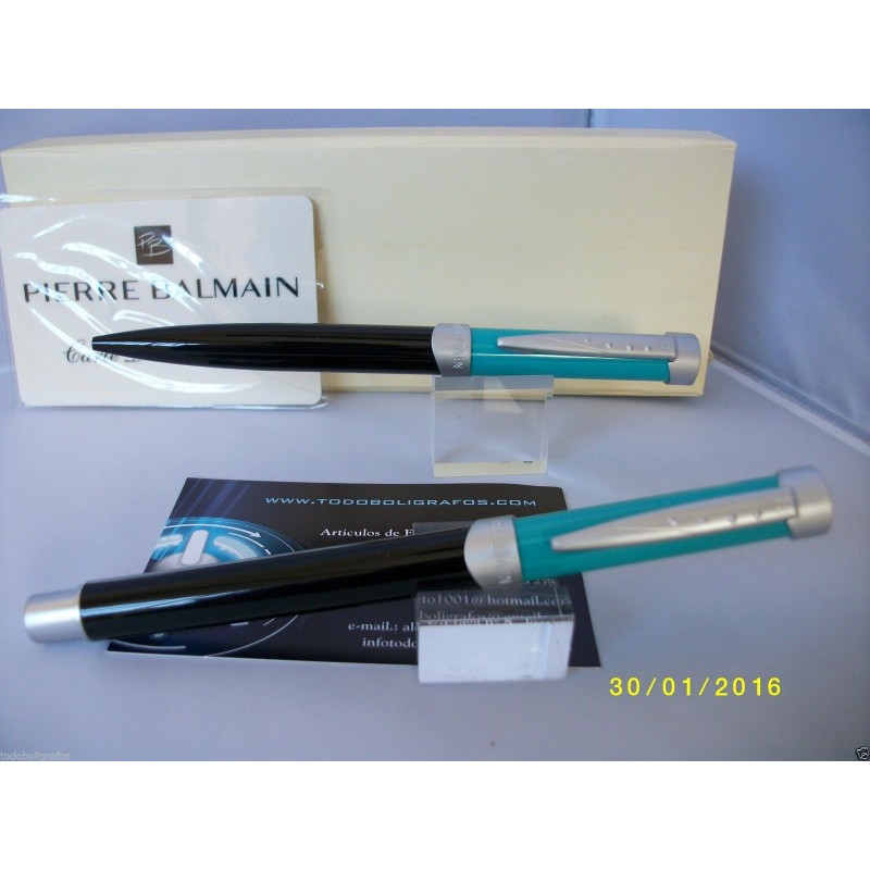 Conjunto Pierre Balmain Negro-Verde Ct. Mod. Honore.