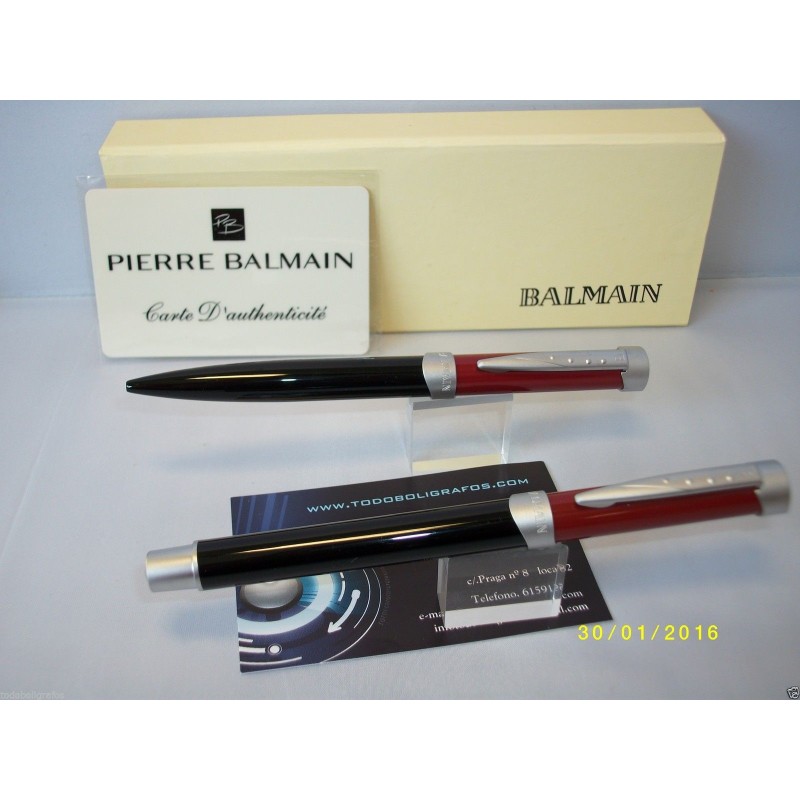 Conjunto Pierre Balmain Negro-Burdeos Ct. Mod. Honore.