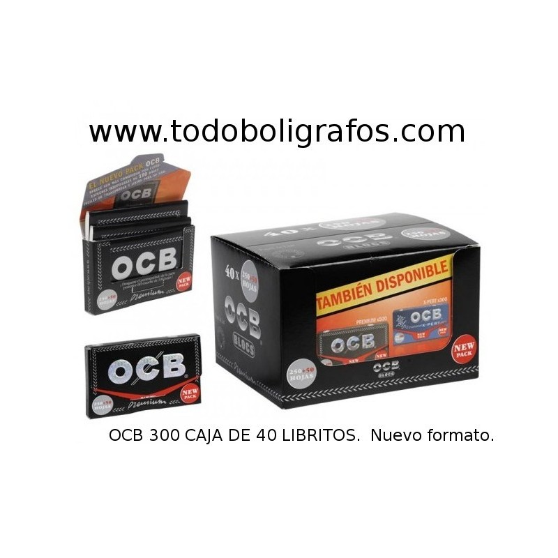 OCB  premiun   300   caja completa.  40 libritos por caja.