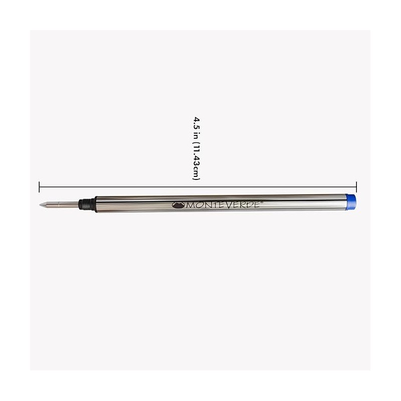 2 Recambios para Roller Montblanc Punta Fino Tinta Azul Monteverde.