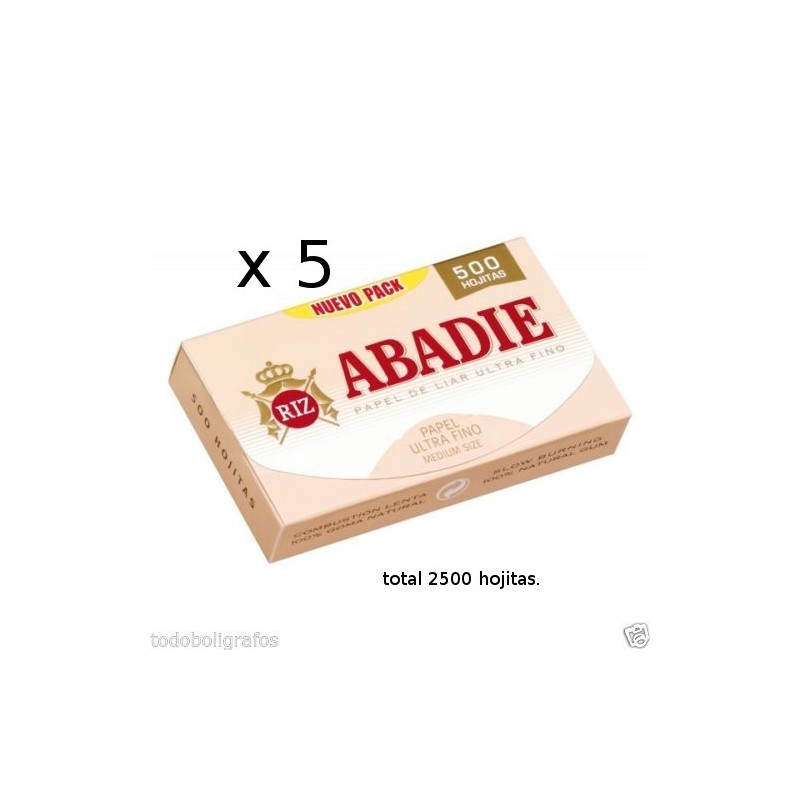 Abadie 500 ,  5 libritos de 500 hojas cada uno.