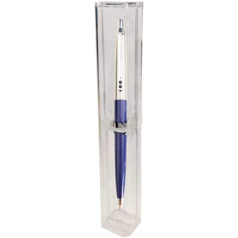 Boligrafo Inoxcrom 55 Azul - acero. Nuevo en caja tubo transparente.