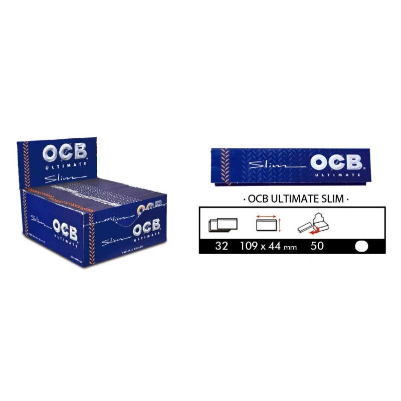 OCB Ultimate SLIM  KS   - 50 libritos de papel de liar ultrafino 10grs.m2-
