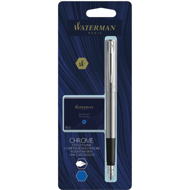 Pluma Waterman Allure graduate  acero . en blister.