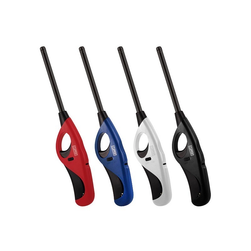 4  Mecheros Clipper Wave Barbacoa 28 cms.  4 colores diferentes