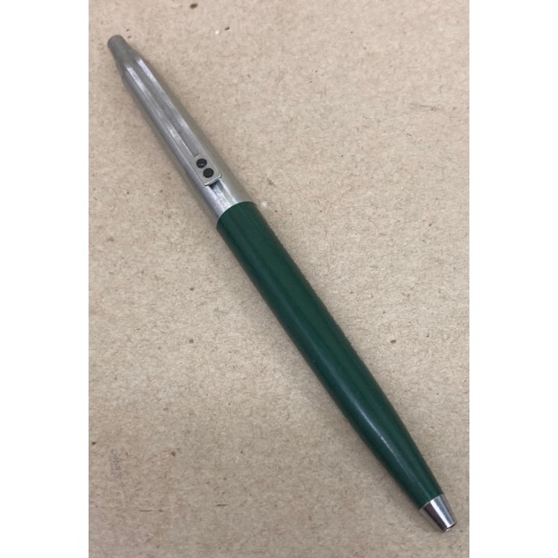 1 Boligrafo Inoxcróm 77  verde- acero. Sin Caja.ULTIMA UNIDAD DISPONIBLE.