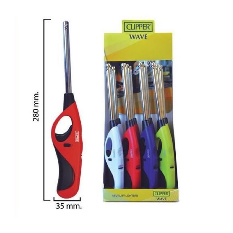 Clipper  Wave colores. barbacoa , camping,  expositor de 12 unidades.