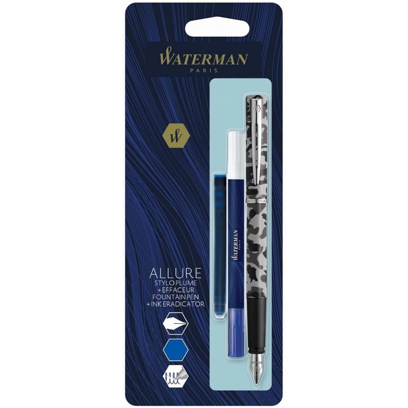 Pluma Waterman Allure Camo  + marcador.  Nueva en blister