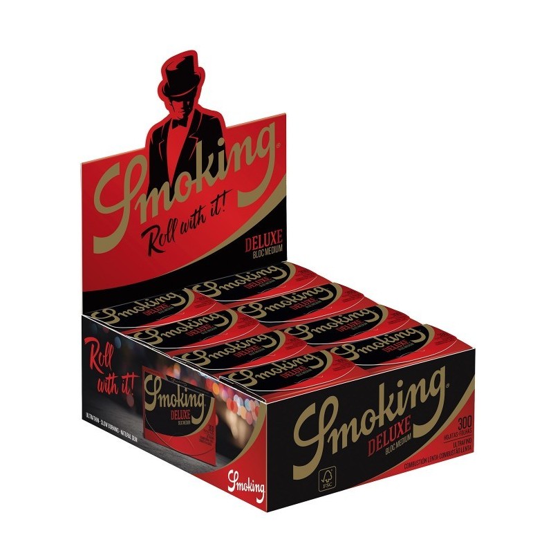 Smoking 300 de luxe caja de 40 blocks.
