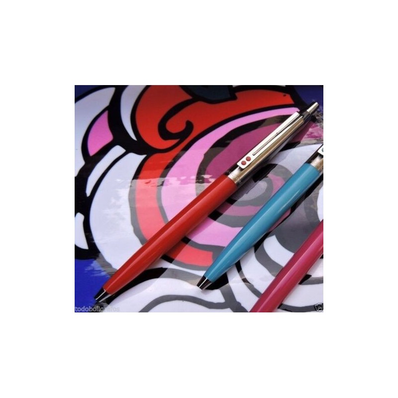 Boligrafo Inoxcróm 55 fiesta . coral  acero. Nuevo