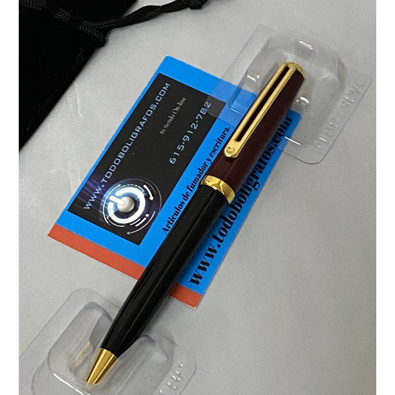 Boligrafo Inoxcróm Sirocco. Burdeos-Negro Gt.  nuevo a estrenar