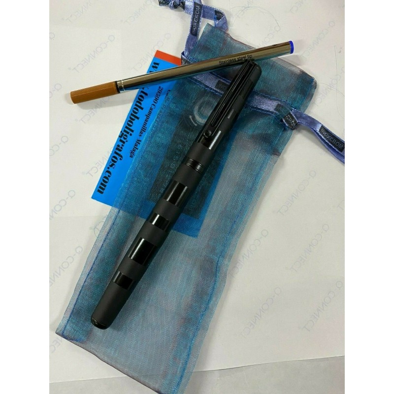 Inoxcrom Wall Street Rollerball  mod. elegance Rayas Negra. Nuevo