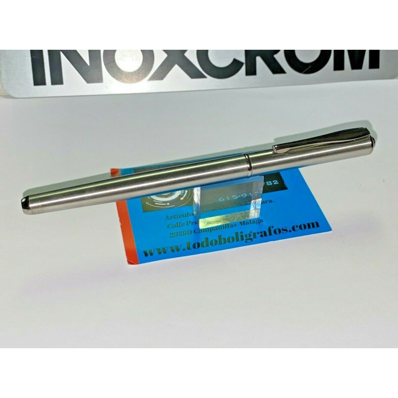 Pluma Estilografica Inoxcrom mod. 2002 en acero ct . NuevA.