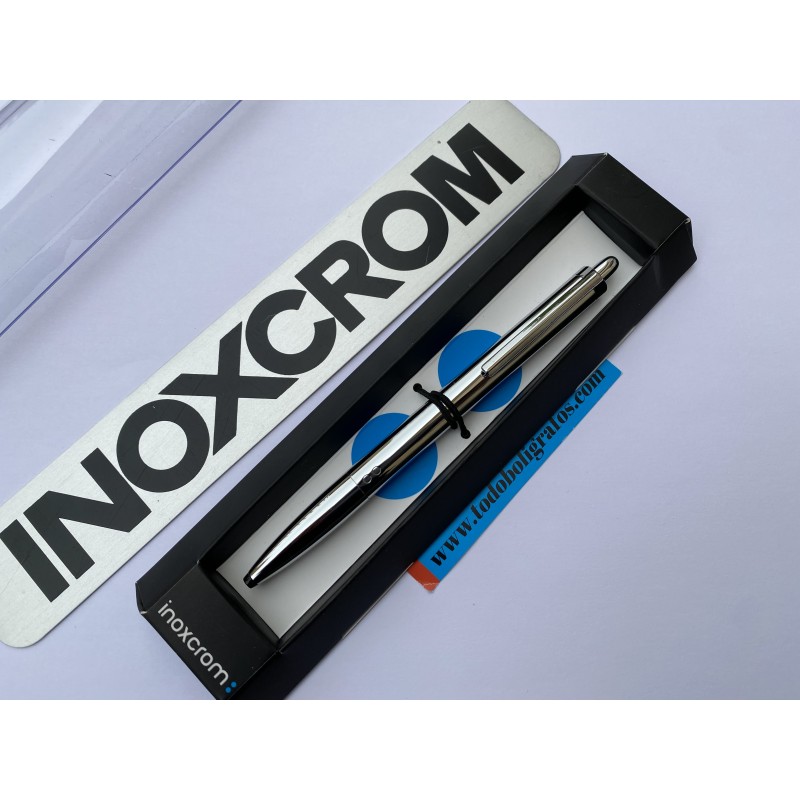 Boligrafo Inoxcrom en acero brillo. Nuevo a estrenar. en caja.