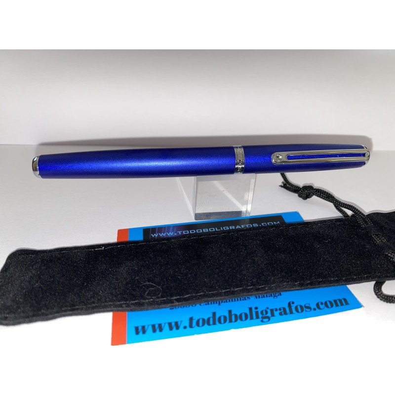 Rollerball Inoxcrom  Wall street elegance azul ct. Nuevo en funda.