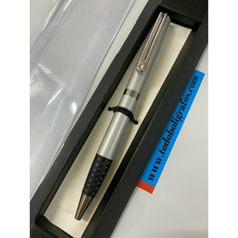 Boligrafo Inoxcrom Wall street gris plata. nuevo en caja.