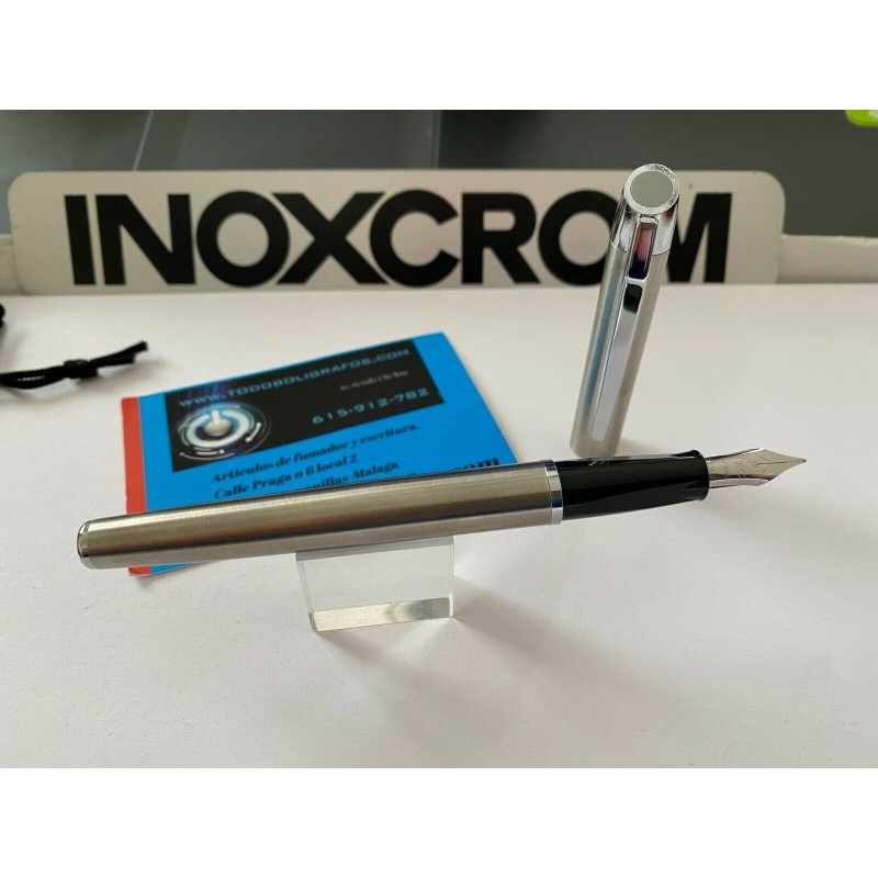 Pluma estilografica Inoxcrom Pure Deep Acero Ct. Nueva a estrenar.