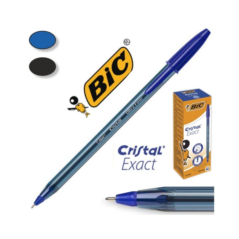 Bic Exact tinta azul. punto ultra fino 0,7mms. caja de 20 boligrafos