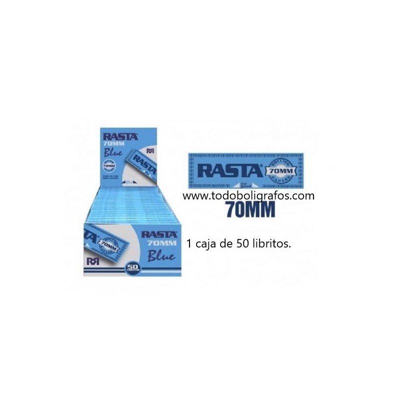Papel Azul Rasta . 50 libritos - papel corto y fino - OFERTA PAPEL DE LIAR BARATO
