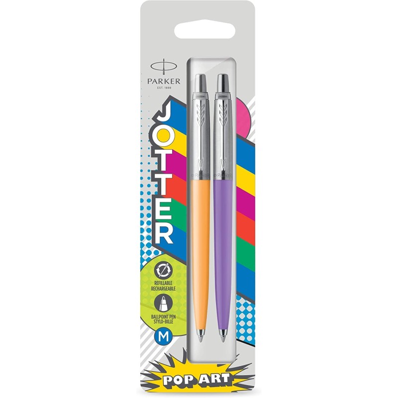 1 Blister de 2 boligrafos Parker Jotter - pop art - Nuevos