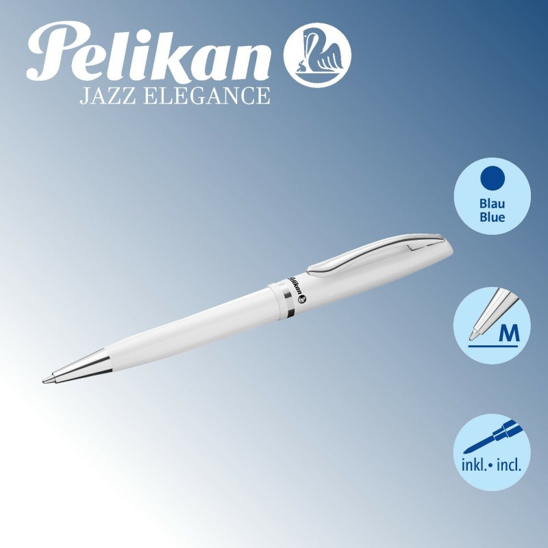 Boligrafo Pelikan Jazz Blanco perla. Nuevo.