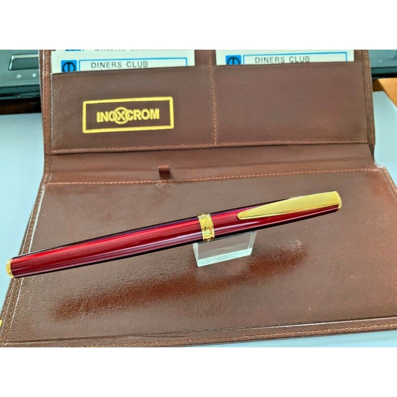 Pluma Estilografica Inoxcrom Paris star Roja GT. + regalo tarjetero INX.