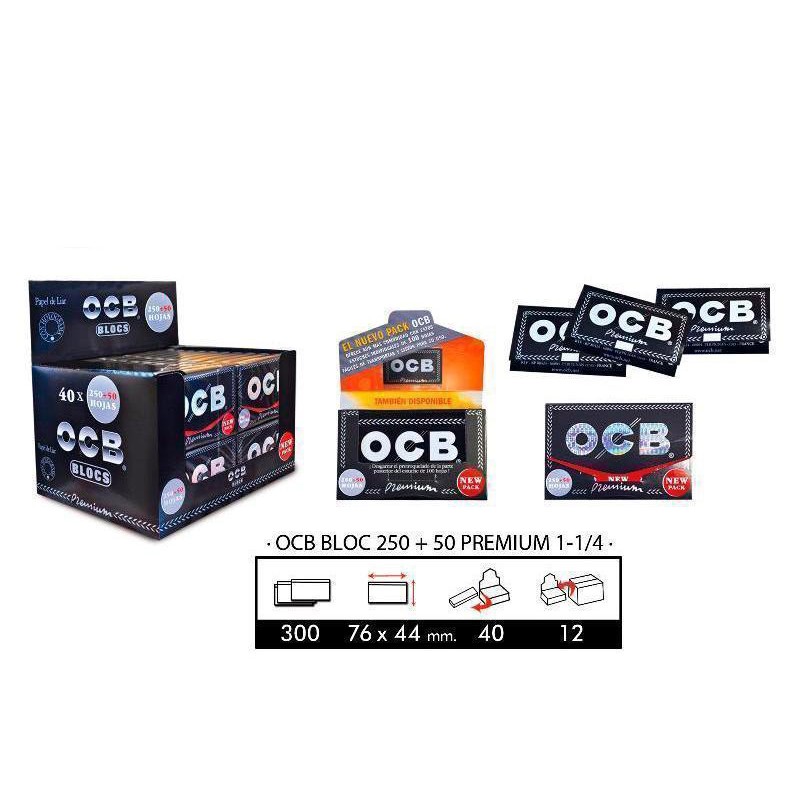 OCB 500 X 20  LIBRITOS   papeles de tamaño normal. 1 1/4   - 78mms