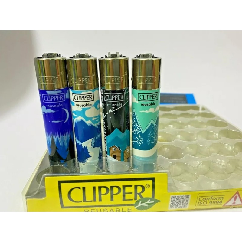 4 Mecheros Clipper Coleccion Winter  -  Nuevos