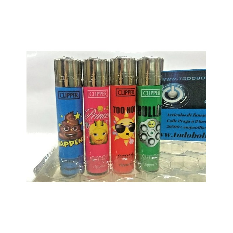 4 Mecheros Clipper Coleccion Emoji  -  Nuevos