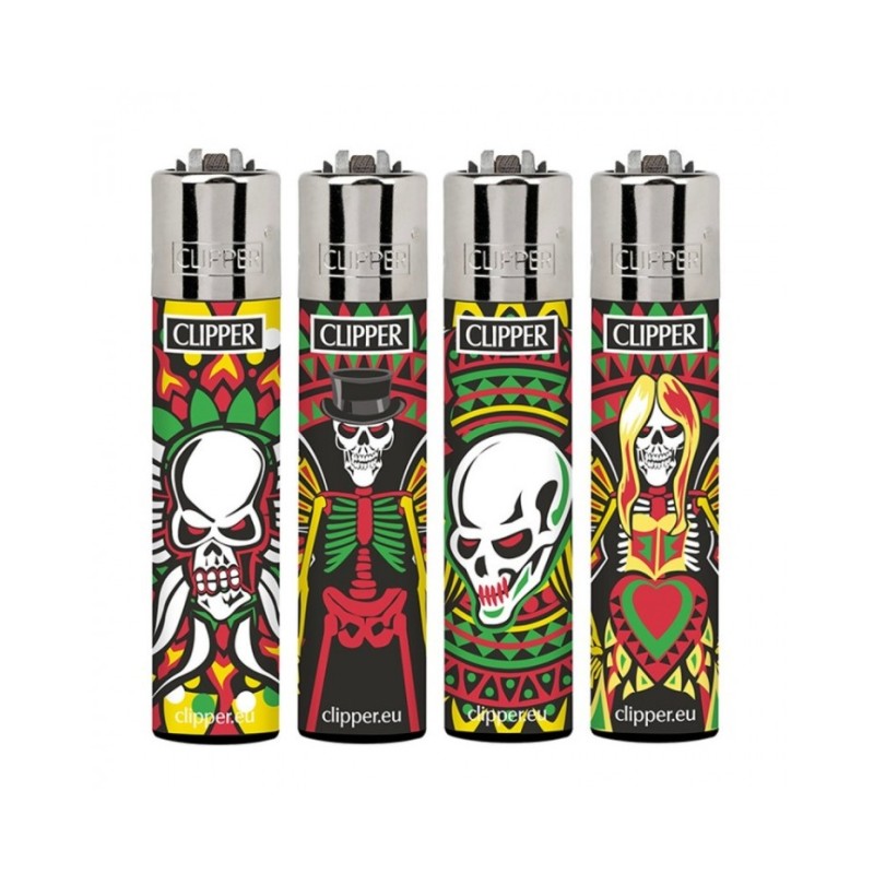 4 Mecheros Clipper Coleccion skulls angels  -  Nuevos