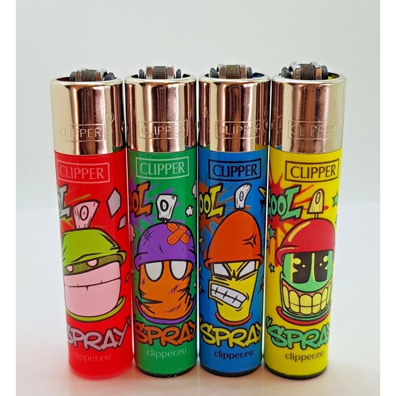 4 Mecheros Clipper Coleccion cool spray   -  Nuevos