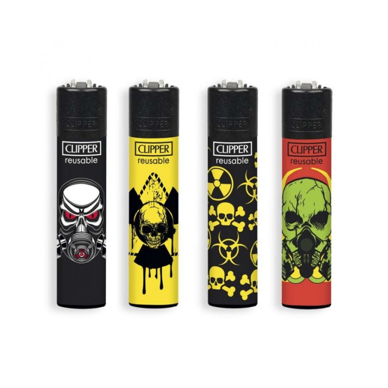 4 Mecheros Clipper Coleccion Radio  skulls    -  Nuevos