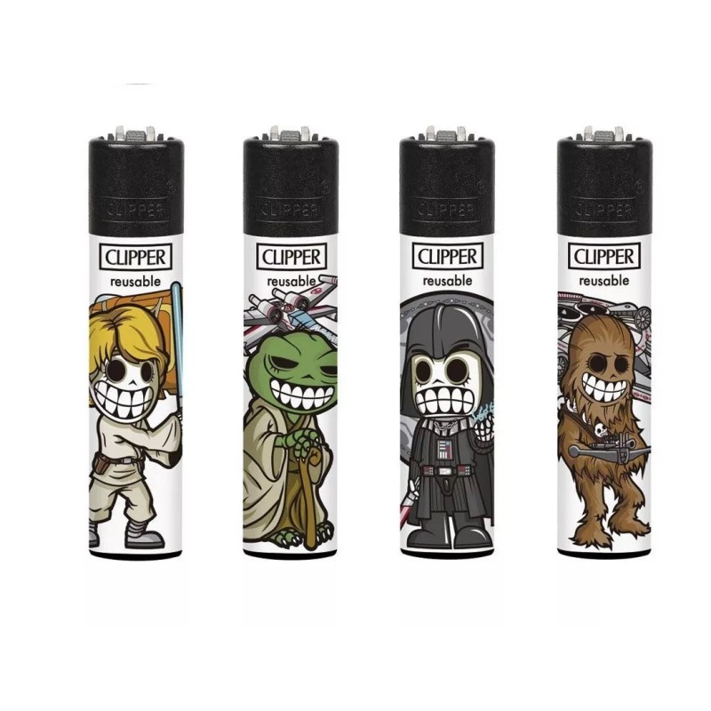 4 Mecheros Clipper Coleccion warriors Star Wars   jedi -  Nuevos