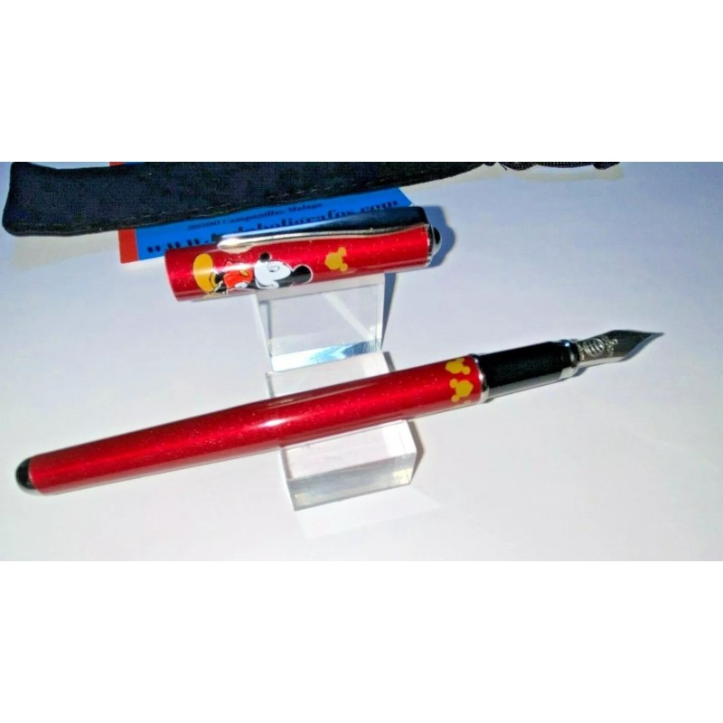 Inoxcrom 2002 Pluma estilografica Mickey Roja Metalizada
